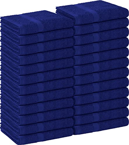 Utopia Towels, Salon Towel, Pack of 24, Not Bleach Proof, 16 by 27 Inches, Highly Absorbent Cotton Towels for Hand, Gym, Beauty, Spa, and Home Hair Care, Royal Blue - color: Royal Blue, size: 24 Pack