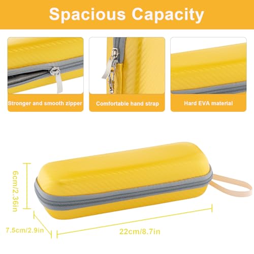 Toothbrush Travel Case for Oral B/Oral-B Pro 1000 1500 5000 7000 7500 9600 Electric Toothbrush, Portable Hard Protective Storage Bag - color: Yellow