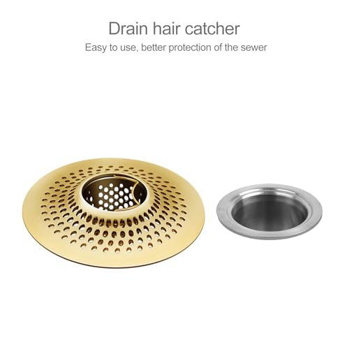 LKEYE Shower Drain Hair Catcher/Bathroom Drain Cover/Bathtub Drain Strainer/Shower Stall Drain Protector(Bronze) - color: Bronze