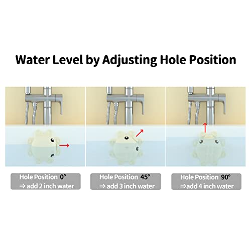 Bathtub Overflow Drain Cover Tub - tub Overflow Drain Cover, Soak Bath Overflow Drain Cover, Bathroom Spa Accessories, Adds Inches of Water for Deeper Bath (Silicone, Creamy-White) - color: Off White
