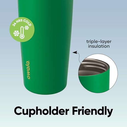 Owala FreeSip Sway Insulated Stainless Steel Water Bottle with Two-Way Spout, Built-In Straw and Bucket Handle, Made for Travel, School, and Sports, BPA Free, Leak Proof, 30 oz, Putting Green - color: Putting Green, size: 30 Ounces