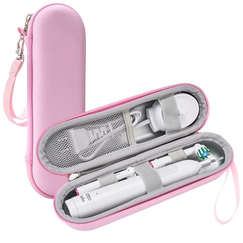 ProCase Travel Case for Oral-B/Oral-B Pro Smartseries/IO Serie Sonicare ProtectiveClean Electric Toothbrush, Hard EVA Case Cover Storage Bag Holder with Mesh Pocket for Accessories -Pink - color: Pink
