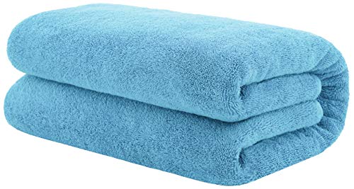 100% Cotton Oversized 40x80 Bath Sheet, Turkish Bath Towels for Bathroom Extra Large, Baby Blue Bath Sheet - color: Baby Blue, size: Bath Sheet 40x80"
