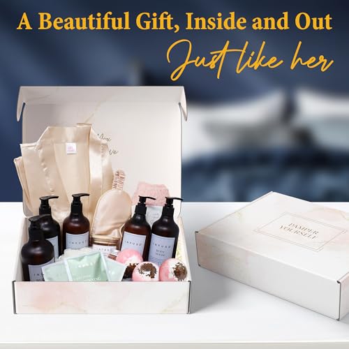 10-Piece Spa Gift Box for Women | Self-Care Set with Eye Mask, Loofa, Bath Bombs, Face Masks, Bubble Bath, Lotion, Body Wash & Bath Salts | Perfect Gift for Mom, Grandma, Wife, or Loved Ones - style: 10 Pieces