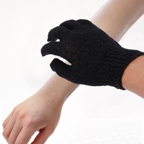 Exfoliating Bath Gloves 4pcs Set Polyester Scrub Wash Mitts for Shower Skin Exfoliation Bathroom Cleaning Gloves for Men and Women