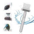 2 In 1 Hair Brush Cleaning Tool, 2025 New Comb Cleaning Brush, Portable Brush Cleaner for Travel, Hairbrush Cleaning Tool for Hair Salons (Gray) - color: Gray