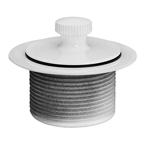 Westbrass D3324-50 1-1/2" NPSM Pull & Drain Bathtub Plug, Coarse Thread, Powder Coat White - color: Powder Coat White