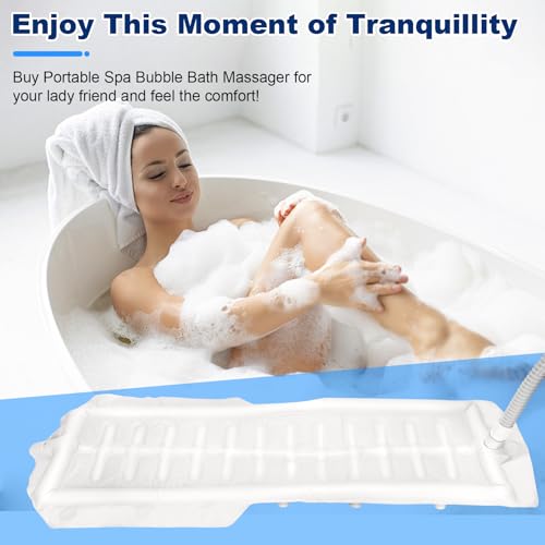 Bubble Bath Mat,Bubble Bath Massager for Smooth Bathtub – 3-Speed Adjustable Tub Spa Massager with Non-Slip Suction Cups and Remote Control – Ideal for Stress, Sore Muscles & Total Relaxation