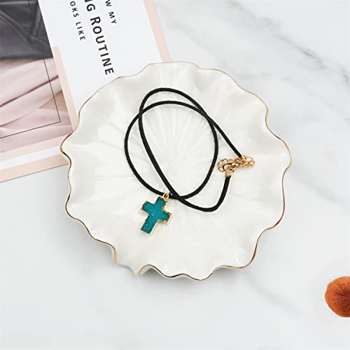 Soap Dish with Drain Ceramic White Lotus Leaf Soap Holder Soap Saver for Bar Soap, Kitchen Sink, and Bathroom Shower - color: White