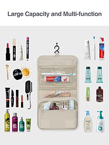 Luxtude Hanging Toiletry Bag for Women with Hanging Hook, Water-resistant Traveling Toiletries Bag, Portable Toiletry Travel Organizer Bag for Toiletries, Shower, Bathroom, Cosmetics Accessories etc.