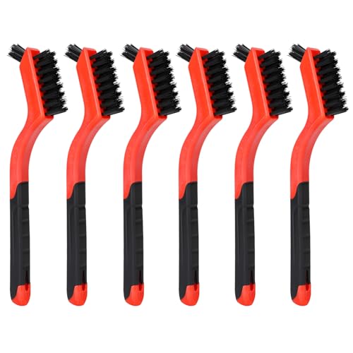 6pcs Nylon Brushes for Cleaning, Small Cleaning Brushes for Tight Spaces, Car Detailing Brush Set for Cleaning Dust in Holes - size: 6 pcs