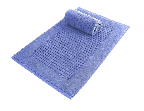 Classic Turkish Towels CTT - 2 Piece Bathroom Rugs Set, 100% Cotton Bath Mats, Comfy & Highly Absorbent Bathroom Floor Mats, Machine Washable | 20"x32" (Royal Blue) - color: Royal Blue
