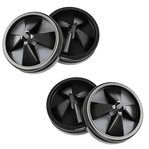 4-Pack 3-3/8in Garbage Disposal Splash Guard Compatible with InSinkErator | QCB-AM Replacement for InSinkErator Evolution & for Moen, Noise Reduction, Leakproof, Durable