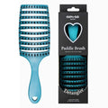 HAPPY HAIR BRUSH Happy Detangler Paddle Brush with Boar Bristles & Nylon Pins | Designed by Women to Detangle & Smooth Thick, Fine or Curly Hair | Pain-Free Slick Back Brush, Ultra Lightweight (Teal) - color: Teal