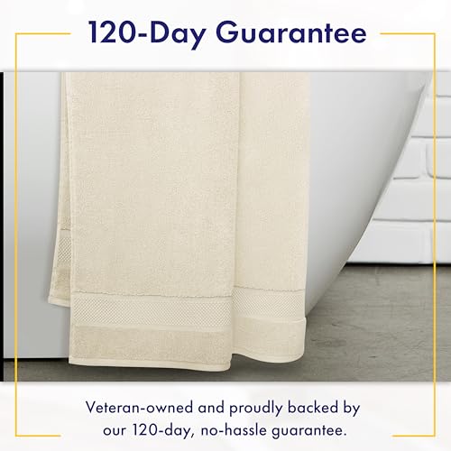 Alusa Home 100% Organic Zero-Twist Cotton Towels - GOTS Certified Luxury Bath Towels - Ultra Soft & Plush 700GSM Long-Staple Cotton - 6 Piece Towel Set (Papyrus) - color: Papyrus, size: 6pc Towel Set