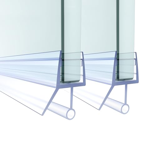 Shower Door Bottom Seal,2 PCS 5/16" X 36" Shower Sweep for 5/16 Inch Glass,Frameless Glass Seal Strip to Seal 11mm Gap,Stop Shower Leaks and Create a Water Barrier - size: For 5/16" Glass