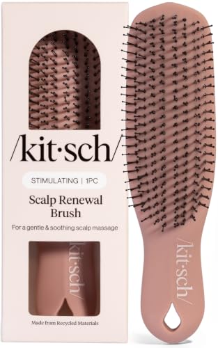 Kitsch Scalp Renewal Brush - Exfoliating & Scalp Massager for Hair Growth, Gentle Head Massage Brush to Remove Buildup, Boost Circulation & Relaxing Head Scrubber for Washing Hair - Terracotta - color: Terracotta