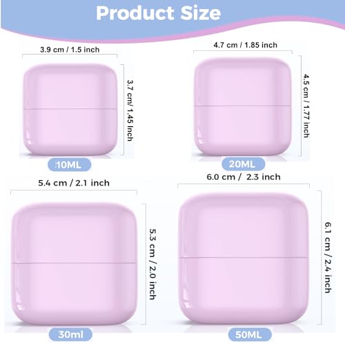 Travel Containers for Toiletries, TSA Approved 0.7 oz Leak-proof Silicone Travel Jars for Cream, BPA-Free Travel Size Container with Lid for Cosmetic Shampoo Cream - size: 20ML
