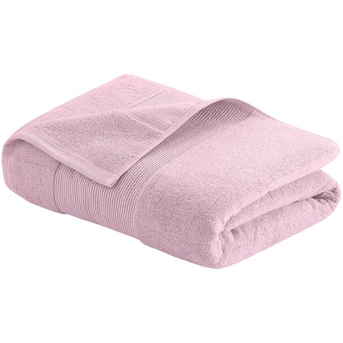 Modern Threads - Air Cloud 2-Pack 100% Zero-Twist Cotton Bath Sheet Set - Super Absorbent & Quick Dry - 500 GSM - Soft & Plush, Pink - color: Pink, size: 2-Pack Bath Sheet