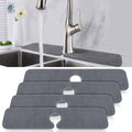 PoYang 4 Pack Faucet Mat for Kitchen Sink Splash Guard Long: Super Absorbent Microfiber Sink Water Splash Guard Behind Kitchen Faucet Mat for Bathroom, RV Protector, Machine Washable 24'' x 5.1'' - size: 24" x 5.1"