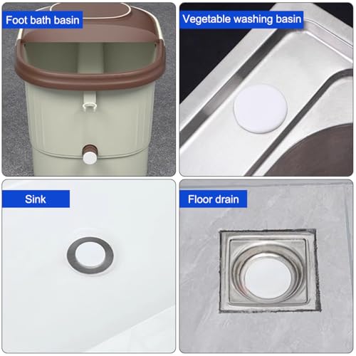 24 PCS Bathtub Jet Covers, 6 Sizes Silicone Hole Plug, White Jet Tub Plug Cover Caps Fit for 9-10 mm 12mm 14mm 16mm 18mm 22-23mm Bathtub Hole, Flexible Reusable Waterproof Tube Plugs End Covers