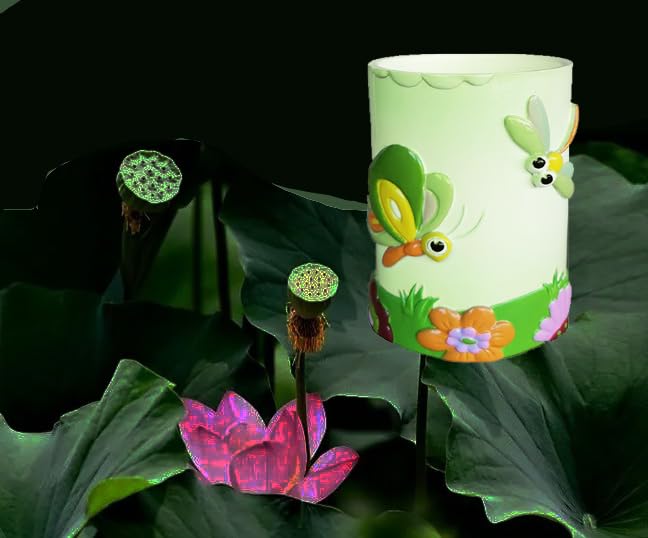 Wendin Cartoon Series Bath Accessory Set, Soap Dispenser Pump, Toothbrush Holder, Tumbler, Soap Dish Resin Art Color Decoration (Dragonfly Cup) - color: Dragonfly Cup