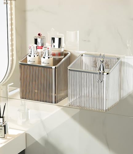 Wall Mounted Toothbrush Holder Adhesive Hanging Wall Organizer Cup Holder for Tooth Brush,Electric Toothbrush,Toothpaste,Razor,Makeup Brush,Cosmetic,Hair Brush,Pen,Set of 2 - color: Silver Grey