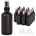12Pack 4oz Black Glass Pump Bottle,120ml Empty Refillable Travel Small Container For Lotion Cream Essentil Oil Shampoo (4oz black) - size: 4oz black