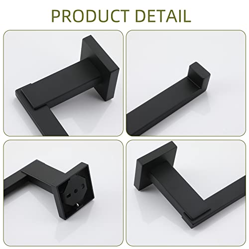 KOKOSIRI Black Toilet Paper Holder for Bathroom Tissue Paper Dispenser Stainless Steel Toilet Roll Holder Hold Mega Rolls Wall Mounted, B2006BK - color: Matte Black