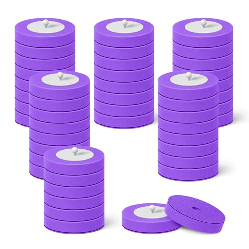48 Count Disposable Toilet Brush Heads, Toilet Bowl Wand Refills for Toilet and Bathroom Cleaning, Purple Lavender Fragrance, Not Suitable for Electric Toilet Brushes - color: Purple