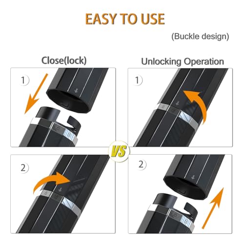 Long Ventilated Electric Toothbrush Travel Case, Portable Holder, Fits Most Standard Straight Electric Toothbrushes (Black) - color: Black
