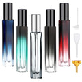 Segbeauty 0.34oz Refillable Perfume Bottle Travel, 5 Pack Glass Spray Bottles for Perfume, 10ml Empty Mini Fine Mist Cologne Travel Bottle, Portable Cologne Sprayer Atomizer with Refill Tool Kit - color: Black Blue Red Green Gray, style: Mini Bottle Set