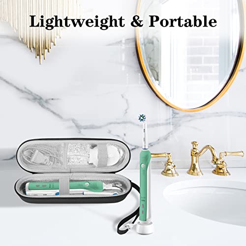 ProCase Electric Toothbrush Hard Travel Case Compatible with Oral-B Pro 1000 8000, Sonicare 1100 5100 6100, Carrying Bag Carrier for Battery Power Rechargeable Toothbrush (Case Only) –Black