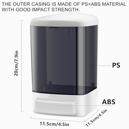 Soap Dispenser Wall Mount 1000ml (33.8oz)–Commercial Heavy-Duty Plastic Liquid Dispenser for Soap,Shampoo,Hand Sanitizer–Manual Pump for Bathroom, Kitchen,Restaurant,Hotel (4 pack-1000ml) - size: 4 pack-1000ml