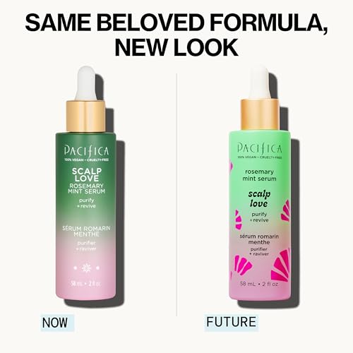 Pacifica Serum and Scalp Scrub Set – Rosemary Mint Scalp Love with Witch Hazel for Detox and Dry Itchy Scalp Relief, Vegan & Cruelty-Free, 2 oz & 4 oz (Set of 2) - style: Serum & Detox