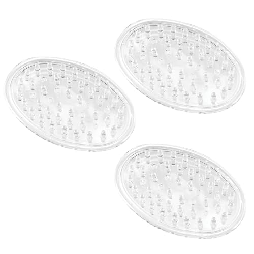 iDesign Plastic Soap Dish, Soap Saver, and Kitchen Sponge Holder - Set of 3, 0.75” x 3.25” x 4.75”, Clear | For Kitchen, For Bath - color: Clear, style: Pack of 3