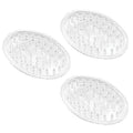 iDesign Plastic Soap Dish, Soap Saver, and Kitchen Sponge Holder - Set of 3, 0.75” x 3.25” x 4.75”, Clear | For Kitchen, For Bath - color: Clear, style: Pack of 3
