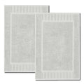White Classic Luxury Bath Mat Floor Towel Set - Absorbent Cotton Hotel Spa Shower/Bathtub Mats [Not a Bathroom Rug] 22"x34" | 2 Pack | Silver - color: 06: Silver