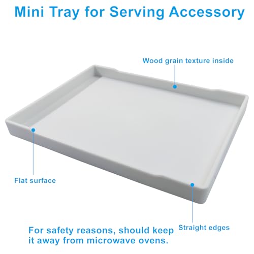 Small Bathroom Vanity Tray, 8.5 inch x 6.3 inch, White | Rectangular Serving Tray, Soap and Sponge Holder, For Candle, Lotion Bottles, Scrubber - color: White, size: 8" x 6" x 0.7"