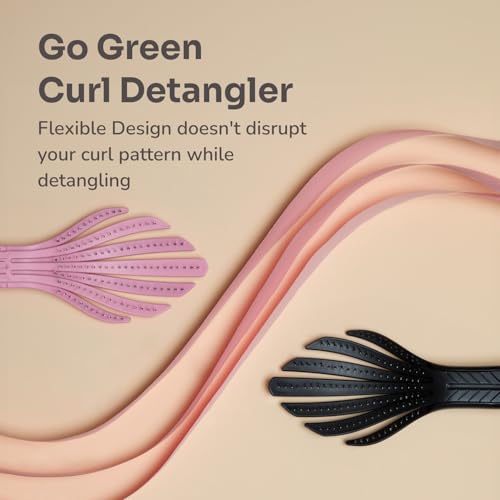 Wet Brush Go Green Curl Detangler, Plant Based, Pink | Ultra Soft IntelliFlex Bristles Designed for Curly Hair, Plant Based Eco-Friendly Materials, Gently Detangles, No Breakage - color: Pink, size: 1 Count (Pack of 1)