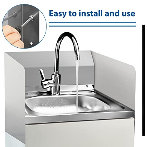 Therwen 2 Pcs Stainless Steel Side Splash Guard for Sink 26 x 12 Inch Wall Mount Guard with Screws Commercial Restaurant Hand Sink and Compartment Prep Sink Kitchen Sink Splash Protector Supply - size: 26 x 12 Inch