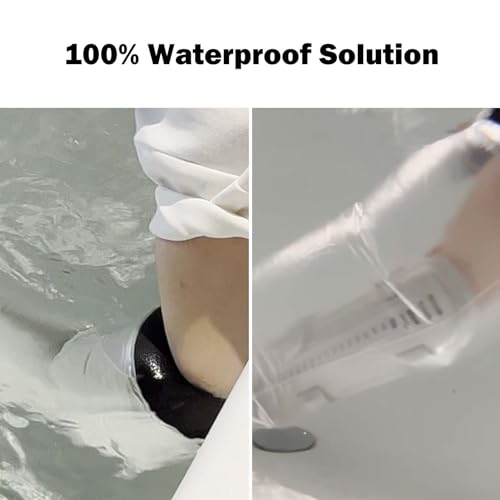 Cast Covers for Shower Arm, Waterproof Cast Cover, Cast Cover for Swimming, Cast Protector for Shower Arm Adult, Elbow, Hand, Elbow (Diameter - 6.3") - color: Half Arm, style: Soft Black