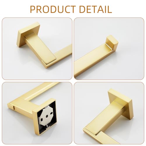 KOKOSIRI Toilet Paper Holder Gold Tissue Paper Dispenser for Kitchen Bathroom Washroom Toilet Roll Holder Stainless Steel, Wall Mounted B2006BG - color: Gold