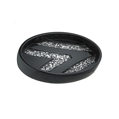 Zahari Home Sinatra Soap Dish Unique Design Stylish Bling Glass Mosaic Décor Soap Bar Holder, Black - color: Sinatra Black