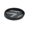 Zahari Home Sinatra Soap Dish Unique Design Stylish Bling Glass Mosaic Décor Soap Bar Holder, Black - color: Sinatra Black