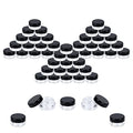 Houseables Sample Containers, Lip Balm Containers, Sample Jars, Mini Jars with Lids, Small, Empty for Makeup, Powder, Gloss, Cosmetic, Tiny, Chapstick, Dab, Wax, Scrub, Little, Plastic, 3 Gram, 50 PK - color: Black, size: 50 Pack