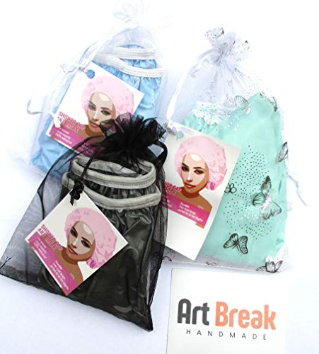 Shower Cap for women regular hair shower cap for Long Hair all Hair Lengths Waterproff (blue) - color: gray