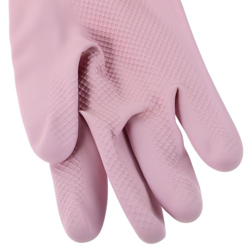 Reusable Latex Cleaning Gloves for Dishwashing 4-pair Set Waterproof Non-slip Kitchen Gloves for Household, Bathroom, Laundry Cleaning with Sturdy Wear-resistant Material, Size M