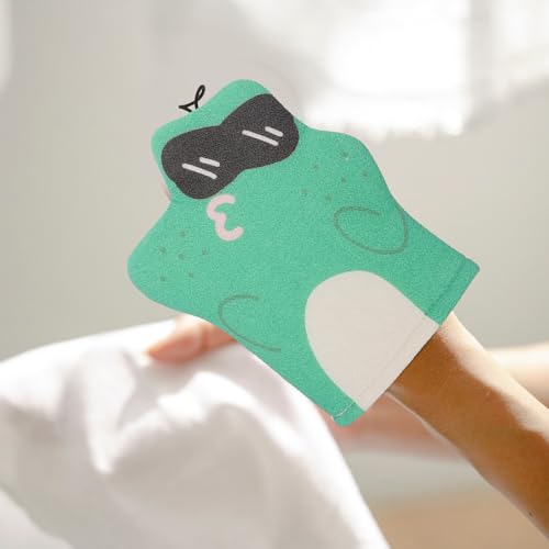 Exfoliating Bath Mitt and Skin Scrubbing Glove Set, Deep Cleaning Shower Gloves with Strong Scrubbing Power, Sturdy Bathing Supply for Body Exfoliation and Skin Care
