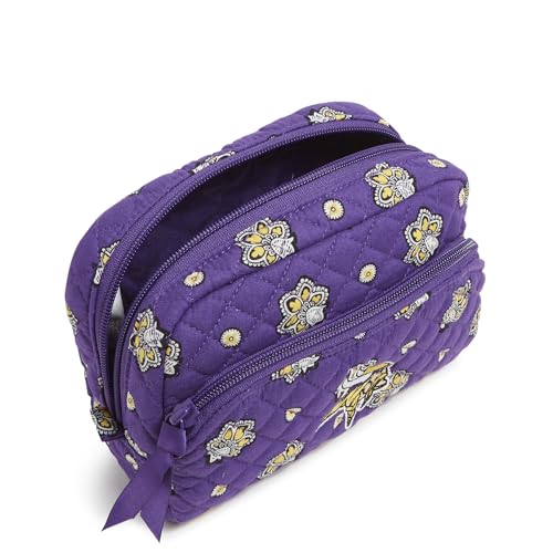 Vera Bradley Women's Cotton Nfl Medium Cosmetic Makeup Organizer Bag (Multiple Teams Available) - color: Purple /Gold Bandana With Minnesota Vikings, size: One Size